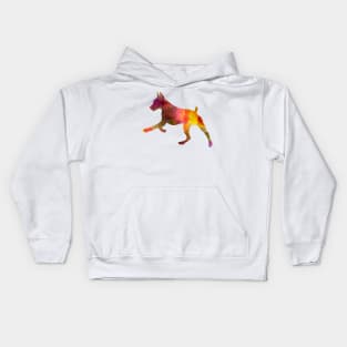 German Pinscher  in watercolor Kids Hoodie